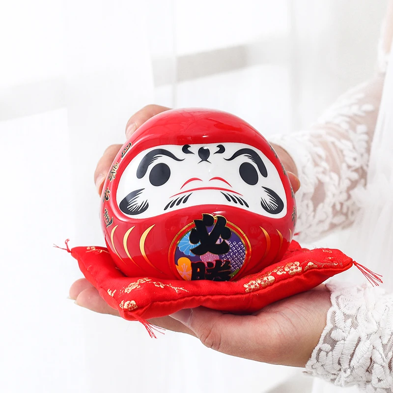 Home Decor Zen Style - 4.5 인치 일본 세라믹 다루마 입상,