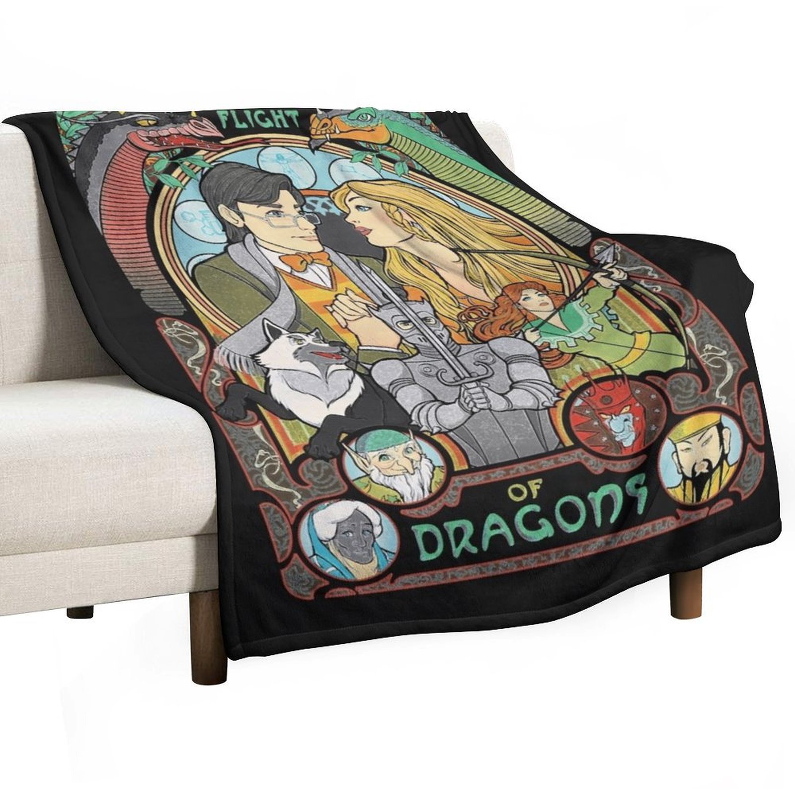 Home Decor Png - Flight of Dragons Essential T-Shirt.png 담요