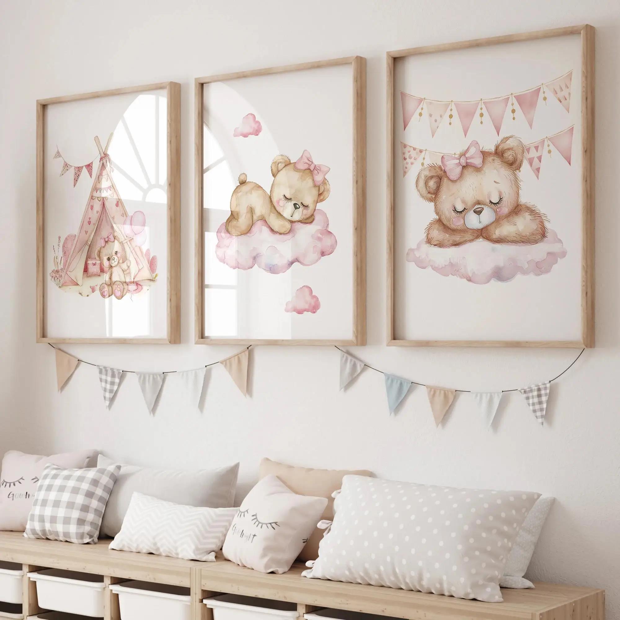 Home Decor Reviews - 핑크 드림 베어 회전 목마 텐트