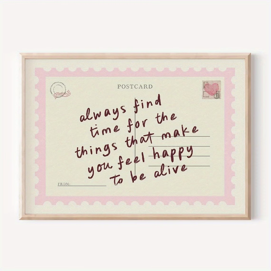 Home Decor Reviews - 시간을 보내도록 장려하는 복고풍 엽서 벽