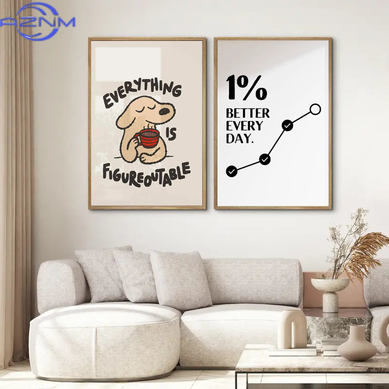 Home Decor Quotes Ideas - AZNM 1pc 영감을 주는 인용문 포스터