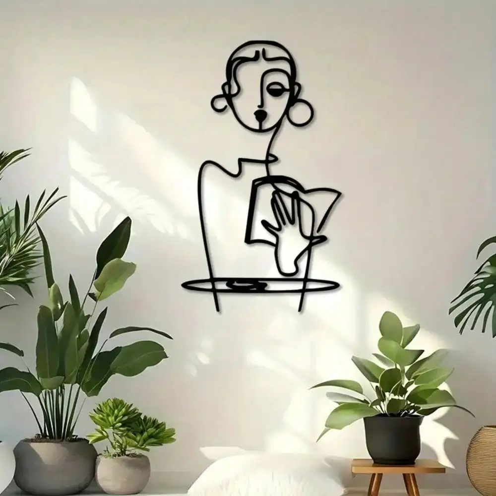 Home Decor Brand - 브랜드 미니멀리스트 여성 금속 벽 예술