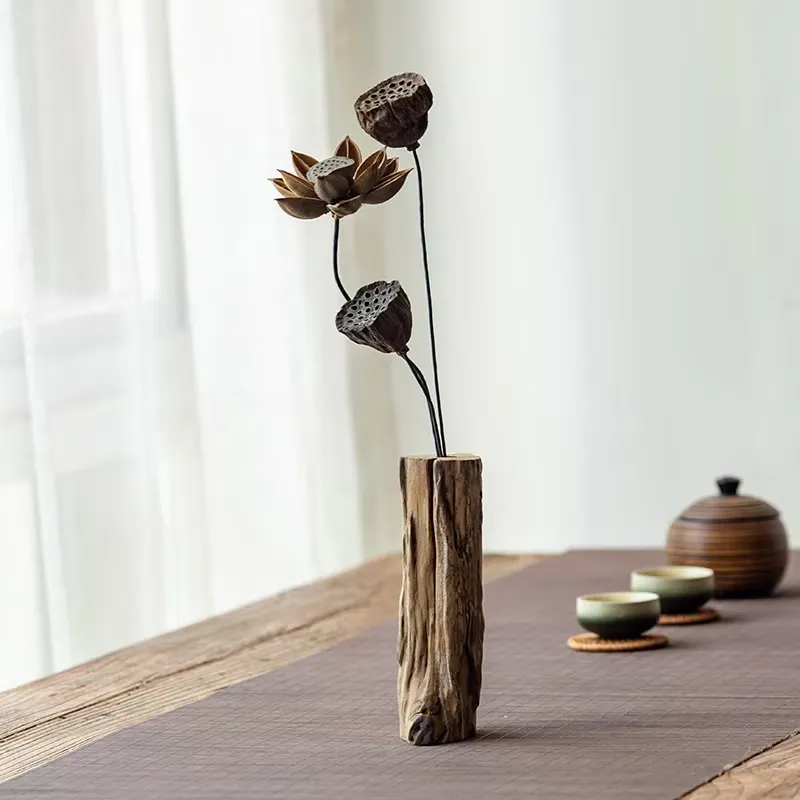 중국 복고풍 선 스타일 원목 드라이플라워 꽃병 대나무  - Home Decor Zen Style 리뷰 및 가격