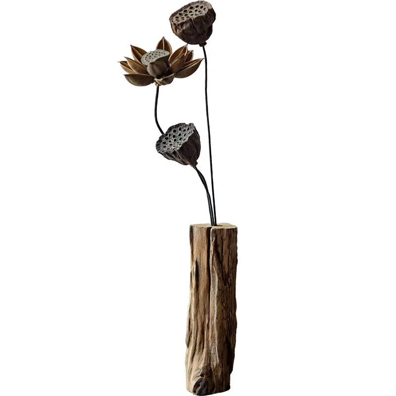 중국 복고풍 선 스타일 원목 드라이플라워 꽃병 대나무  - Home Decor Zen Style 리뷰 및 가격