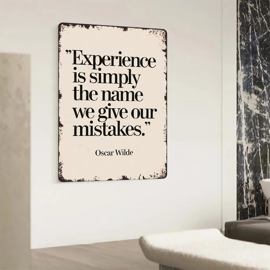 오스카 와일드 인용 경험 실수 문학 예술 금속 벽 장식 - Home Decor Quotes Ideas 리뷰 및 가격