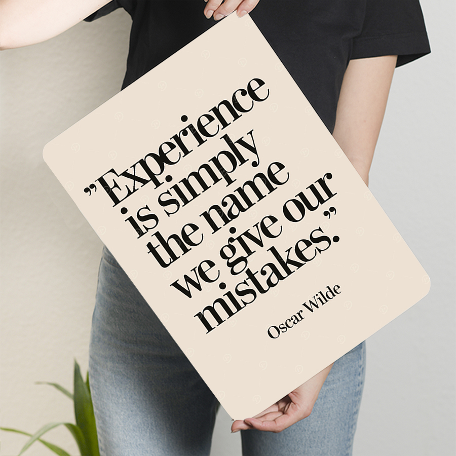 오스카 와일드 인용 경험 실수 문학 예술 금속 벽 장식 - Home Decor Quotes Ideas 리뷰 및 가격