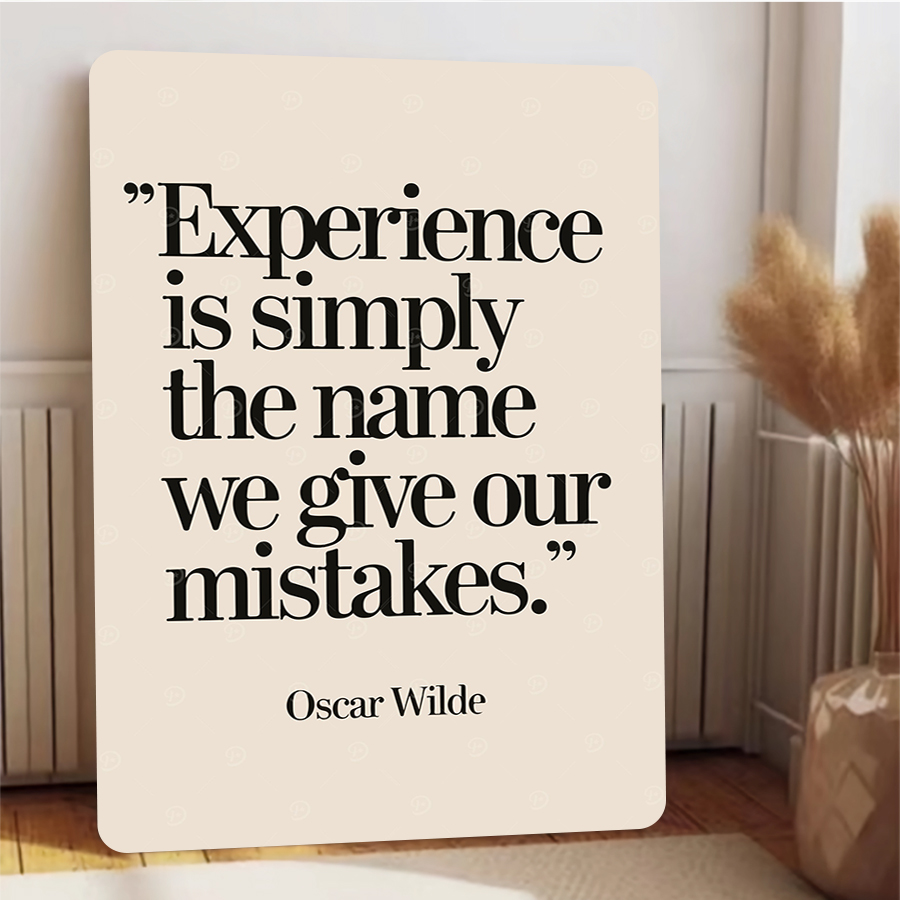 오스카 와일드 인용 경험 실수 문학 예술 금속 벽 장식 - Home Decor Quotes Ideas 리뷰 및 가격