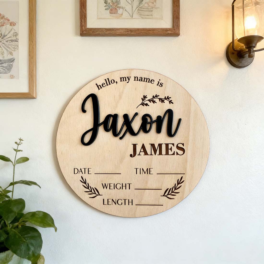 1Pc 맞춤형 아기 발표판 나무 이름표, 가정실 사무실 - Home Decor For Wedding 리뷰 및 가격