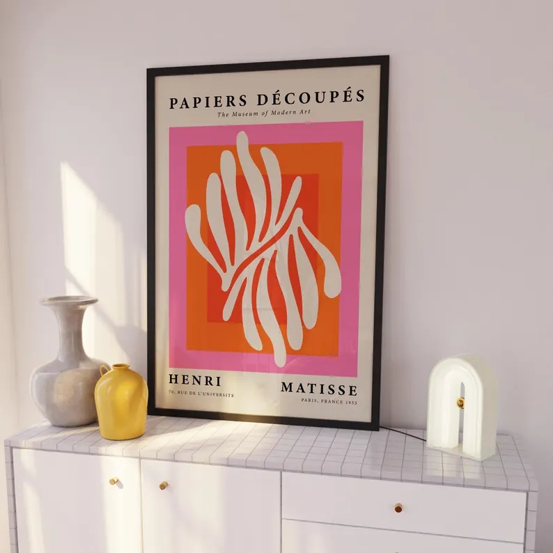 3pcs현대 오렌지 바우하우스와 피카소 벽 아트 인쇄  - Home Decor Reviews 리뷰 및 가격