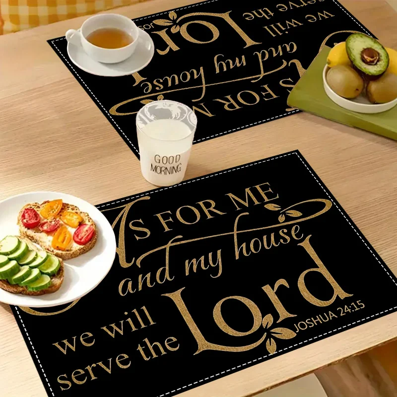 4개입 영감을 주는 린넨 플레이스매트 - 12x18인치 - Home Decor Quotes Ideas 리뷰 및 가격