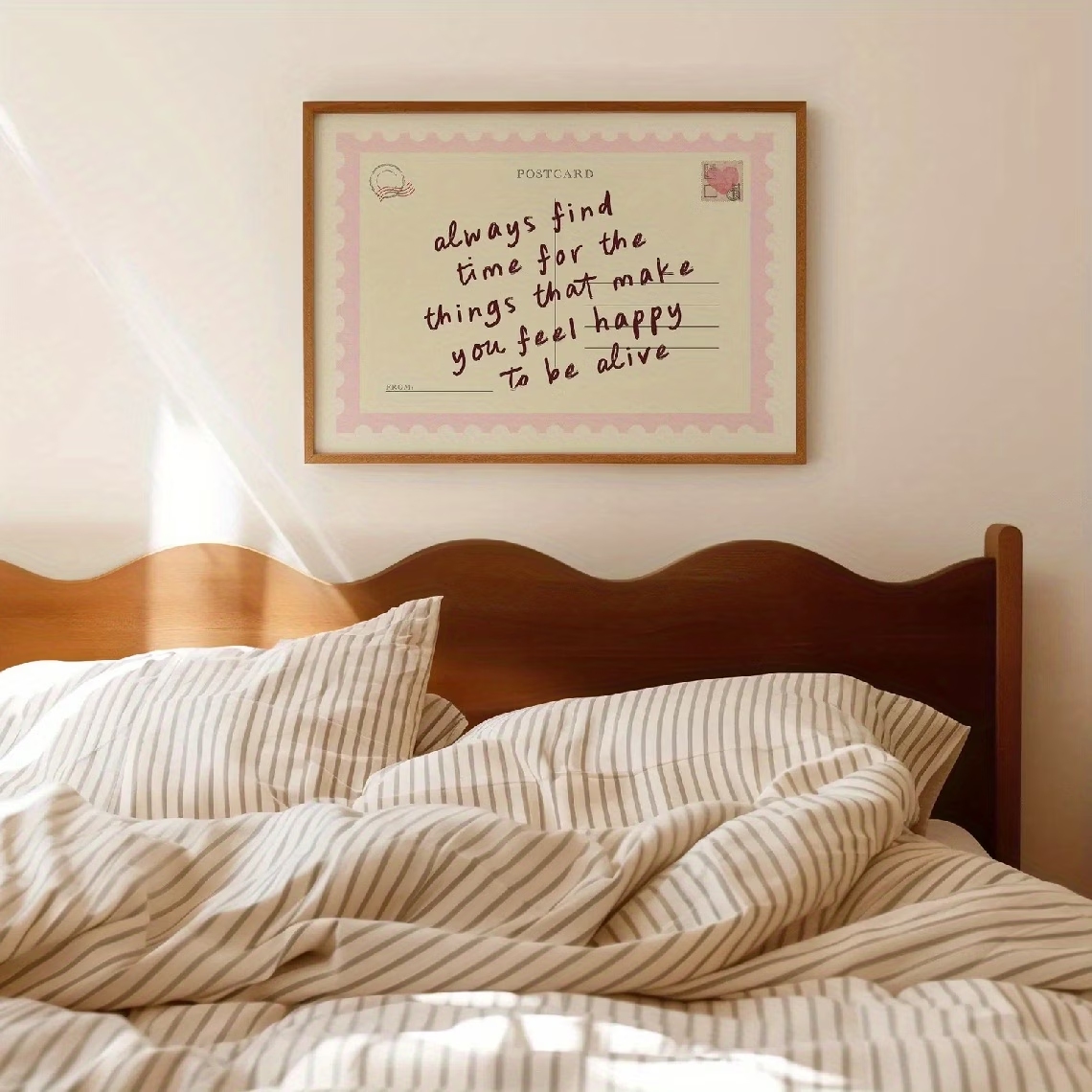 시간을 보내도록 장려하는 복고풍 엽서 벽 예술 인쇄 캔 - Home Decor Reviews 리뷰 및 가격
