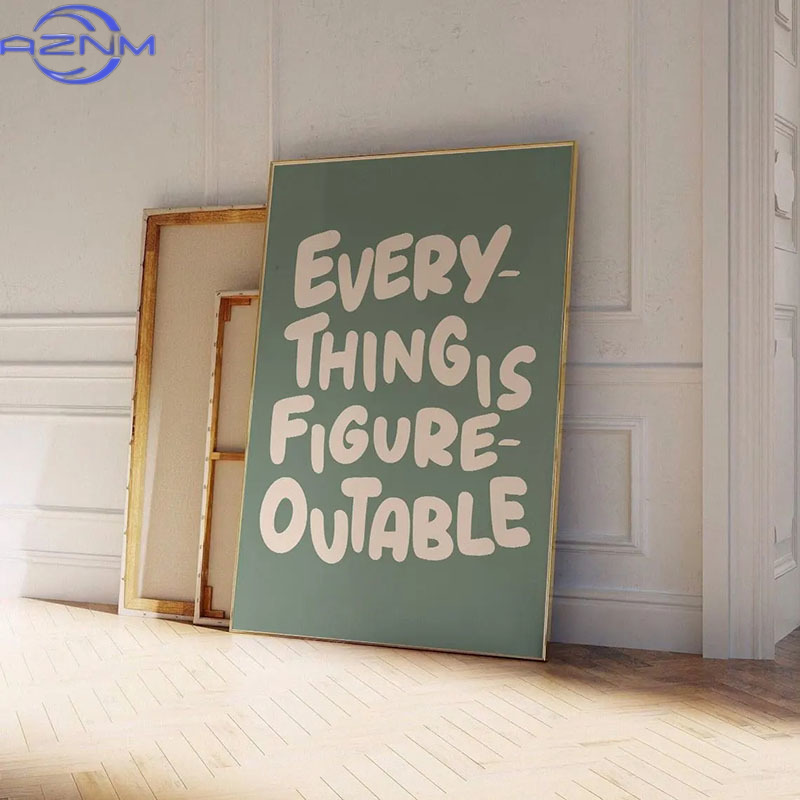 AZNM 1pc 영감을 주는 인용문 포스터 벽 예술 동 - Home Decor Quotes Ideas 리뷰 및 가격