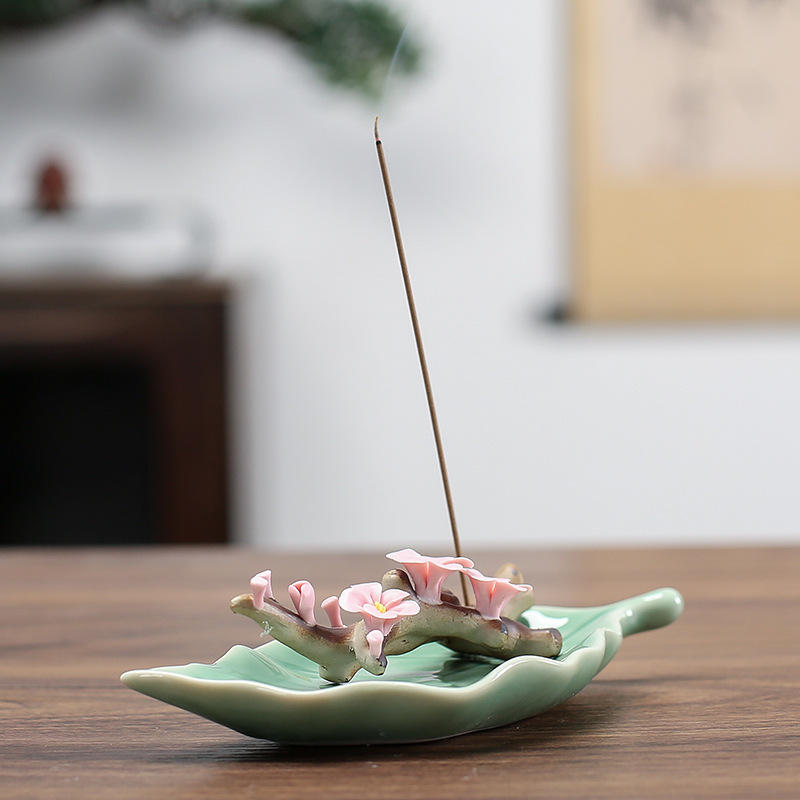중국 선 스타일 수제 복숭아 꽃 향 버너, 홈 장식 브 - Home Decor Zen Style 리뷰 및 가격