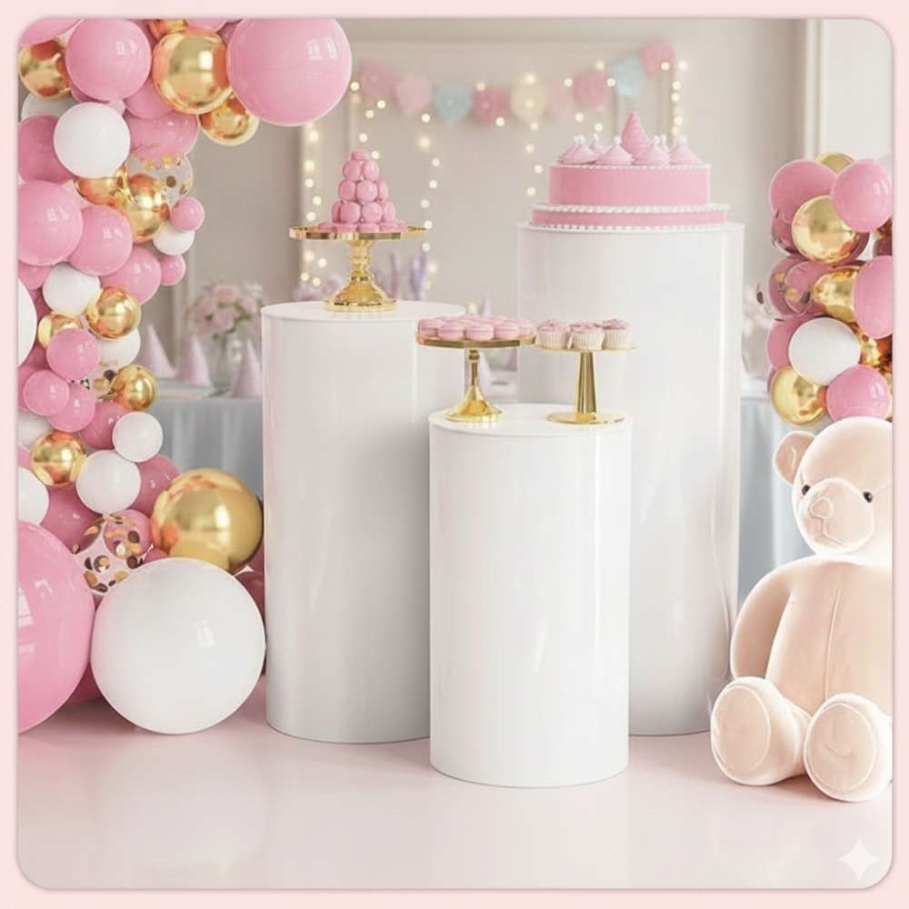 3/5개입 흰색 원형 받침대, 웨딩 파티용 원형 기둥, - Home Decor For Wedding 리뷰 및 가격