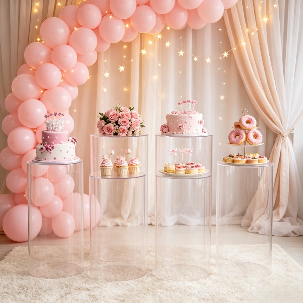 3/5개입 흰색 원형 받침대, 웨딩 파티용 원형 기둥, - Home Decor For Wedding 리뷰 및 가격