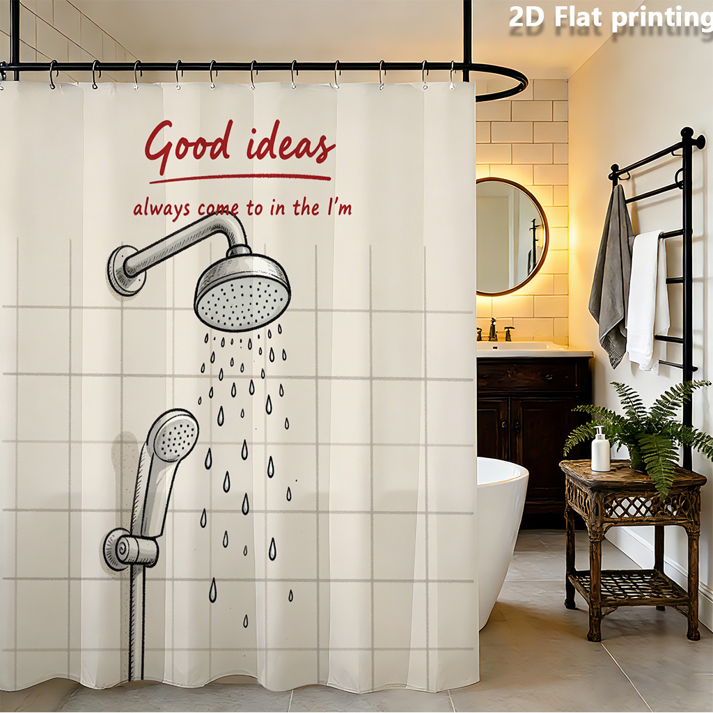 재미있는 샤워 커튼, 좋은 아이디어 인용문 프린트, 가 - Home Decor Quotes Ideas 리뷰 및 가격