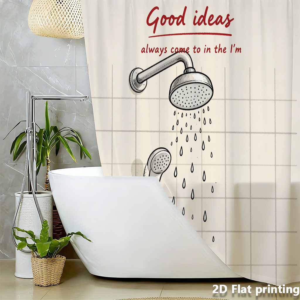 재미있는 샤워 커튼, 좋은 아이디어 인용문 프린트, 가 - Home Decor Quotes Ideas 리뷰 및 가격