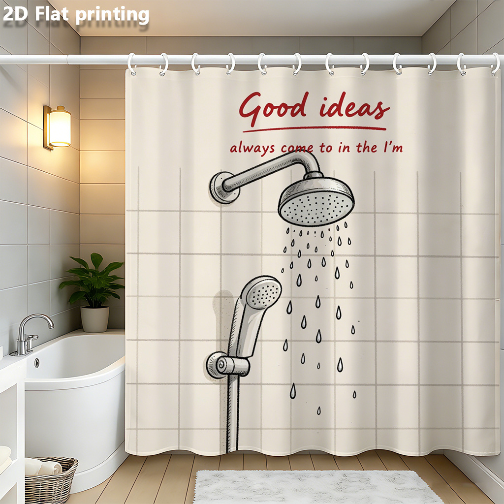 재미있는 샤워 커튼, 좋은 아이디어 인용문 프린트, 가 - Home Decor Quotes Ideas 리뷰 및 가격