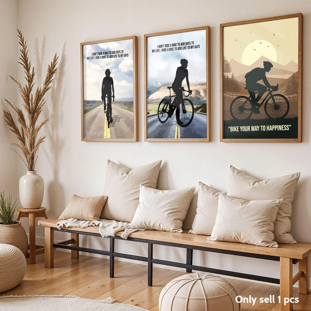 사이클링 동기 부여 명언 아트 포스터, 현대적인 자가  - Home Decor Quotes Ideas 리뷰 및 가격