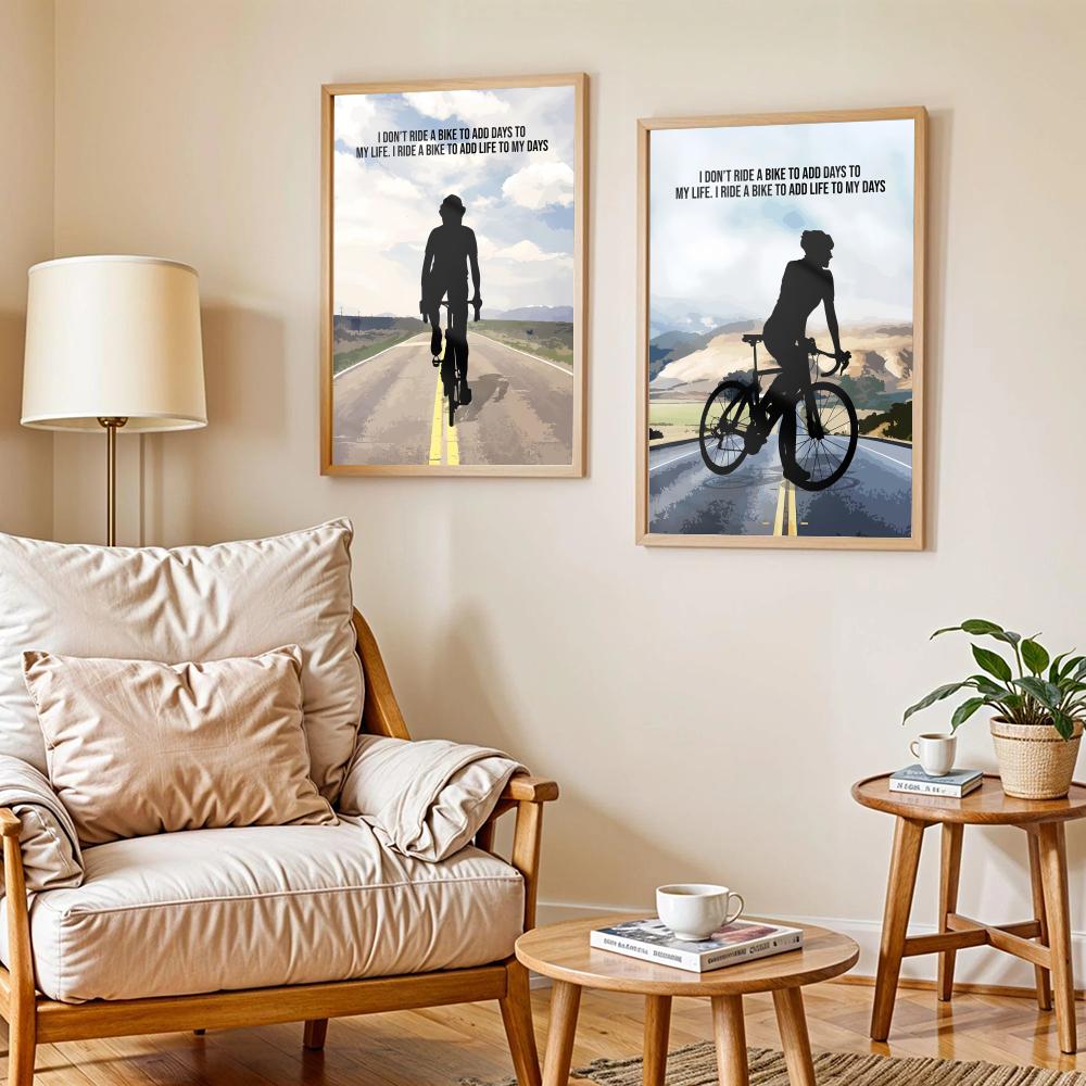 사이클링 동기 부여 명언 아트 포스터, 현대적인 자가  - Home Decor Quotes Ideas 리뷰 및 가격