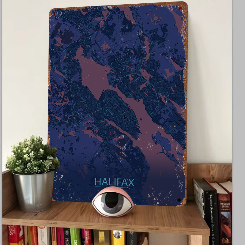 할리팩스 캐나다 도시 지도 금속 벽 예술 현대적인 홈  - Home Decor Canada 리뷰 및 가격