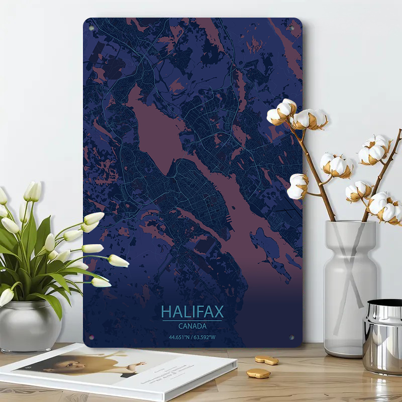 할리팩스 캐나다 도시 지도 금속 벽 예술 현대적인 홈  - Home Decor Canada 리뷰 및 가격
