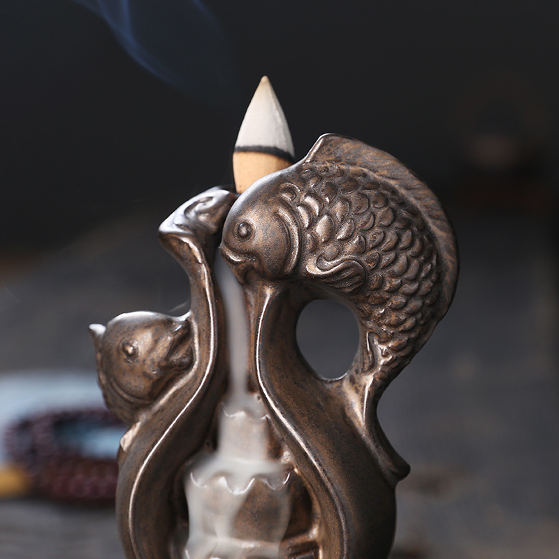 세라믹 조롱박 역류향로 중국 스타일의 풍요의 상징, 선 - Home Decor Zen Style 리뷰 및 가격