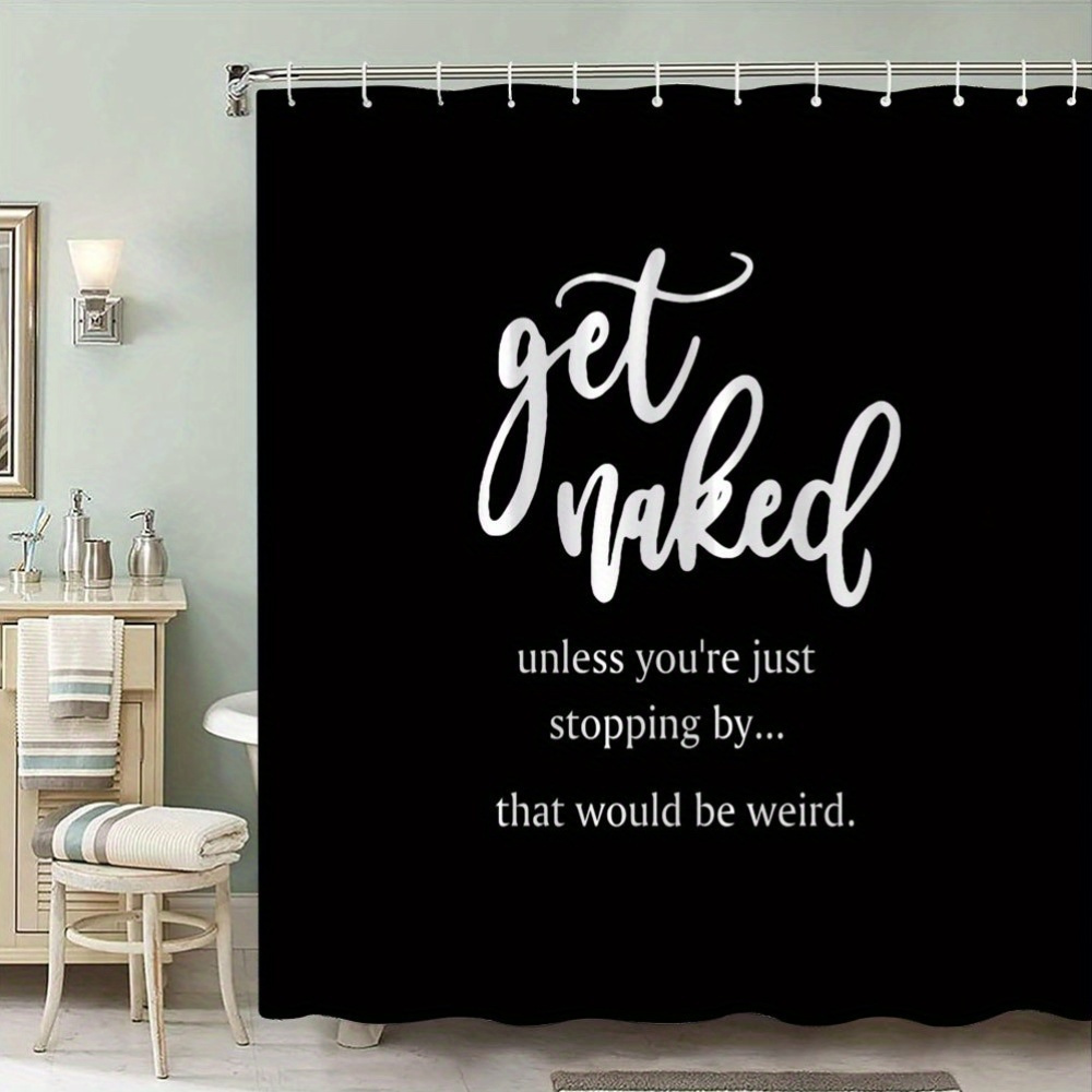 재미있는 명언 샤워 커튼, 참신한 블랙 욕실 장식, 방 - Home Decor Quotes Ideas 리뷰 및 가격