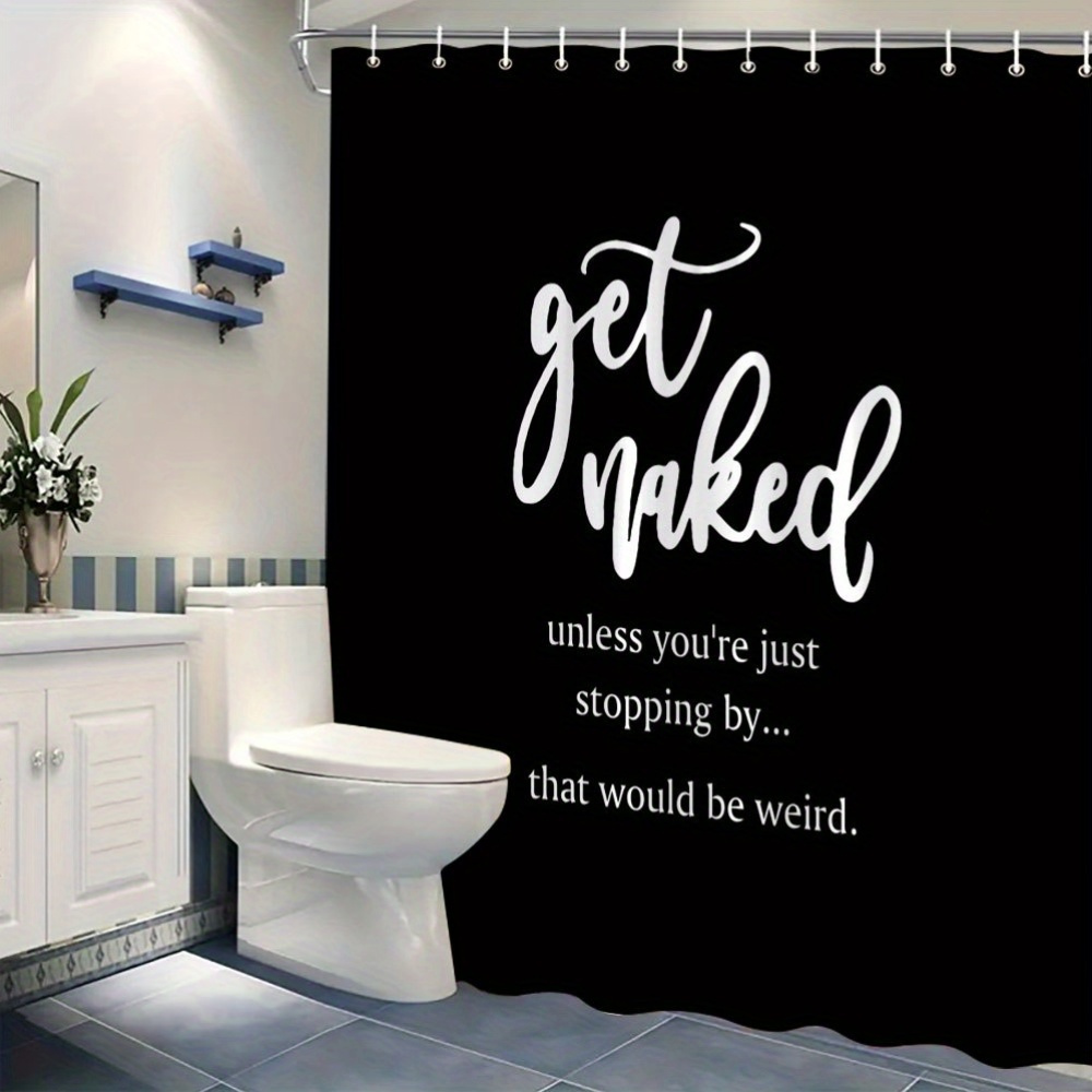 재미있는 명언 샤워 커튼, 참신한 블랙 욕실 장식, 방 - Home Decor Quotes Ideas 리뷰 및 가격