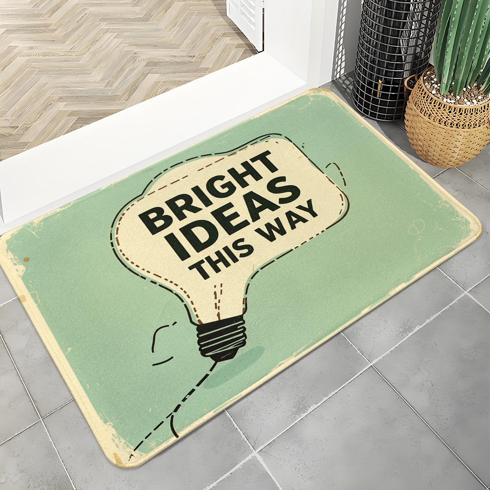 밝은 아이디어 전구 도어 매트, 레트로 그린 빈티지 인 - Home Decor Quotes Ideas 리뷰 및 가격