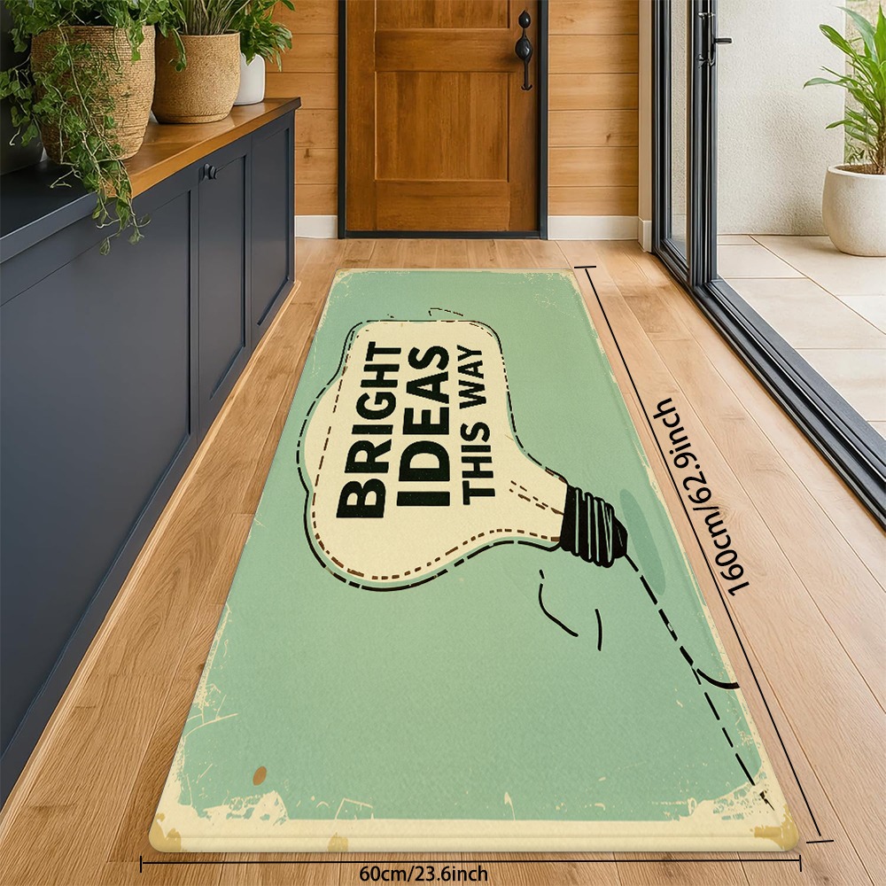 밝은 아이디어 전구 도어 매트, 레트로 그린 빈티지 인 - Home Decor Quotes Ideas 리뷰 및 가격