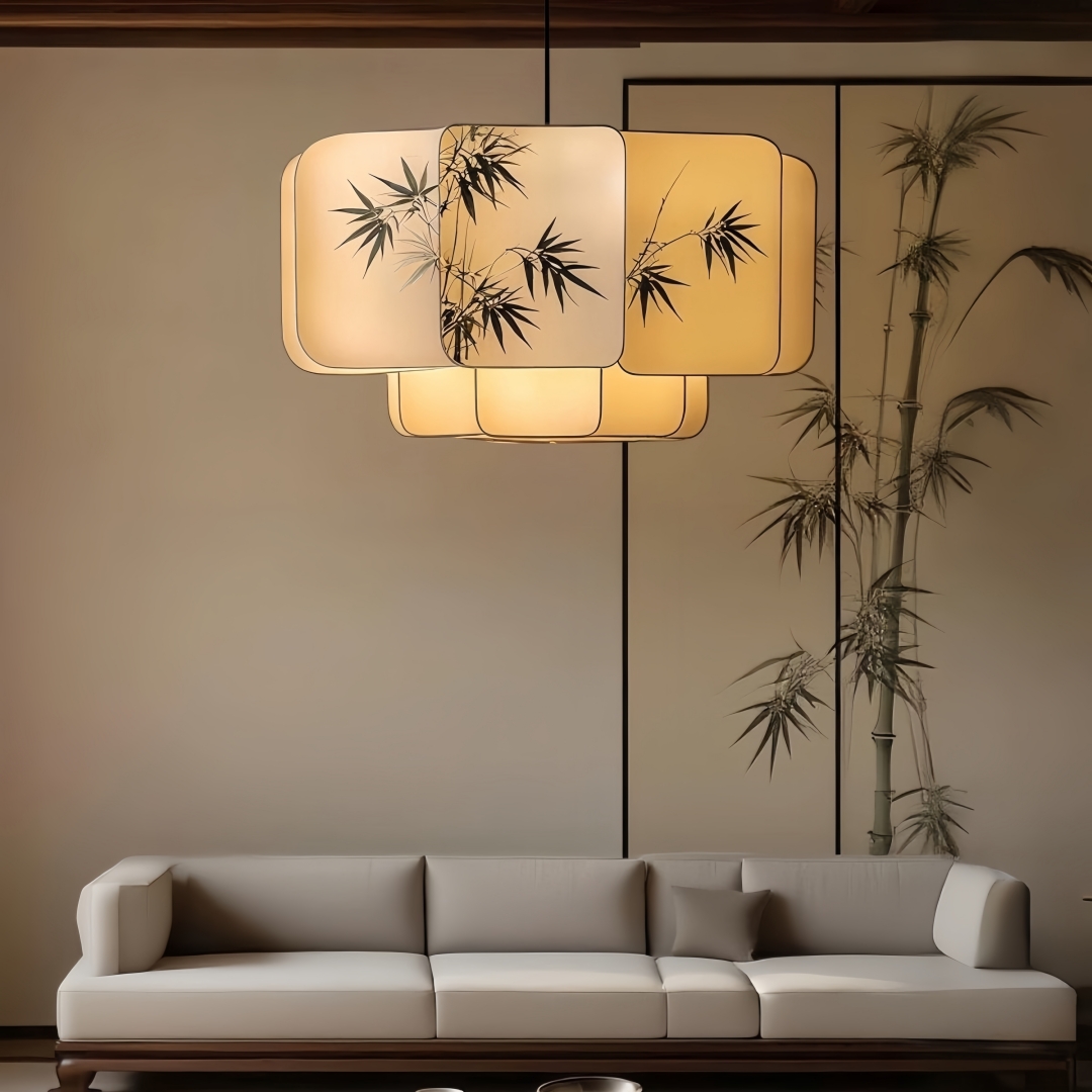 아시아 동양풍 잉크 대나무 레이어드 펜던트 조명 (거실 - Home Decor Zen Style 리뷰 및 가격