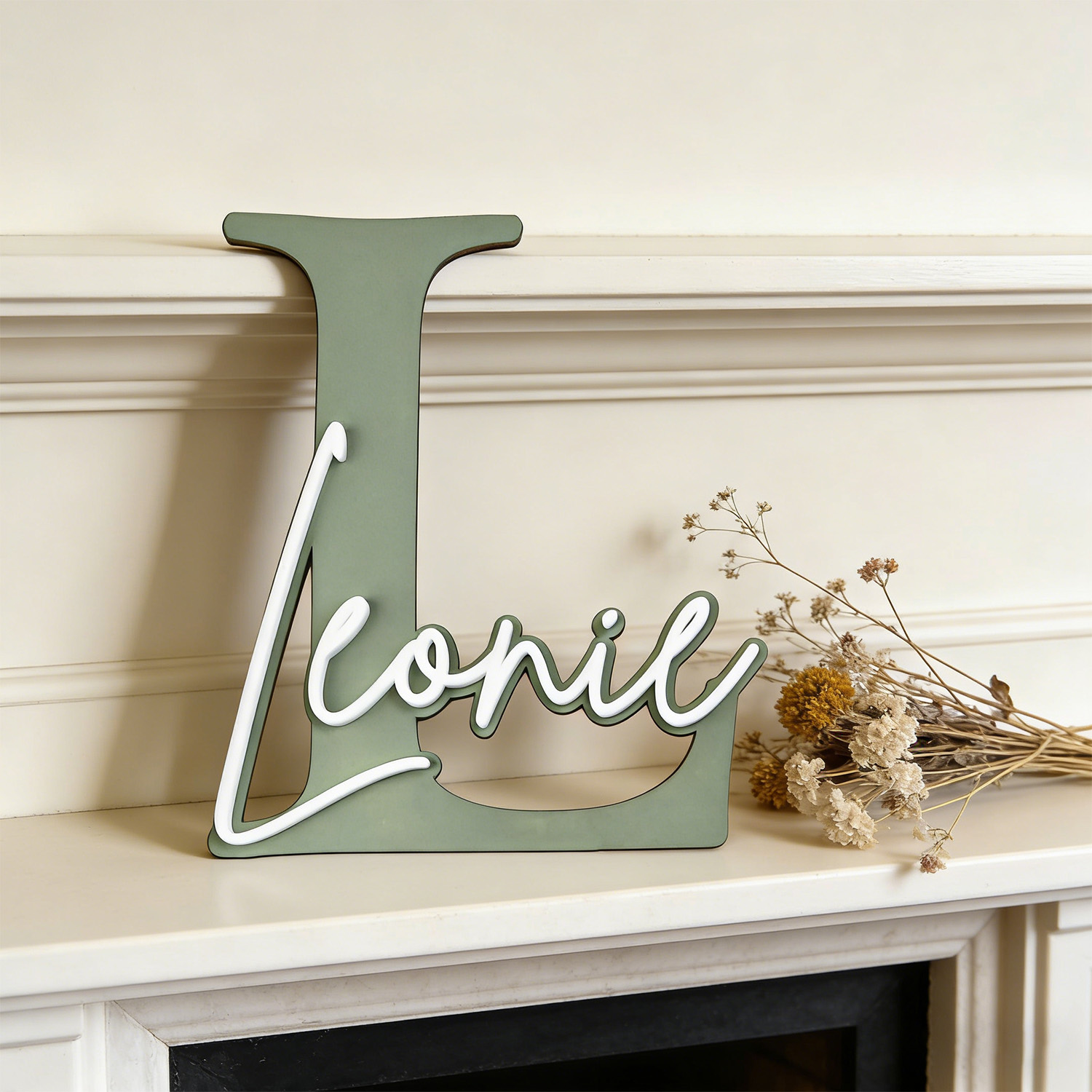 1pc 더블 레이어 나무 이름 장식 명판, 맞춤형 내용 - Home Decor For Wedding 리뷰 및 가격