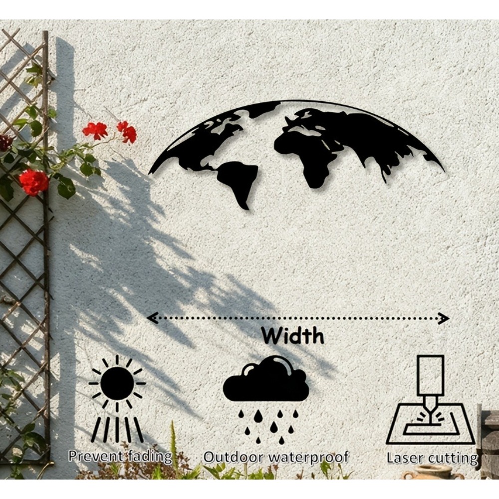 브랜드 2D 금속 벽 장식 세계 지도 조각품, 거실,  - Home Decor Brand 리뷰 및 가격